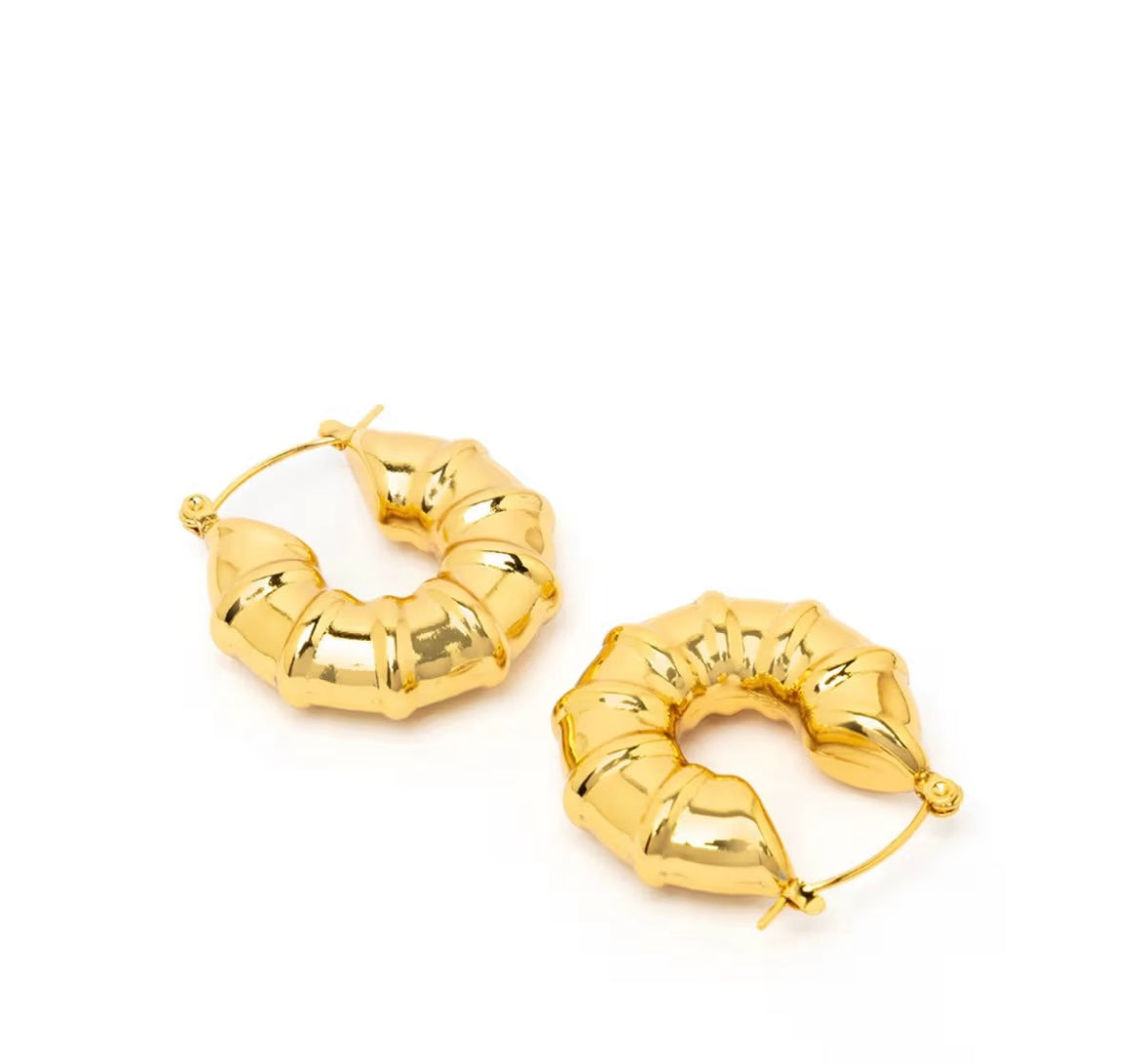 Bamboo Gold Earrings