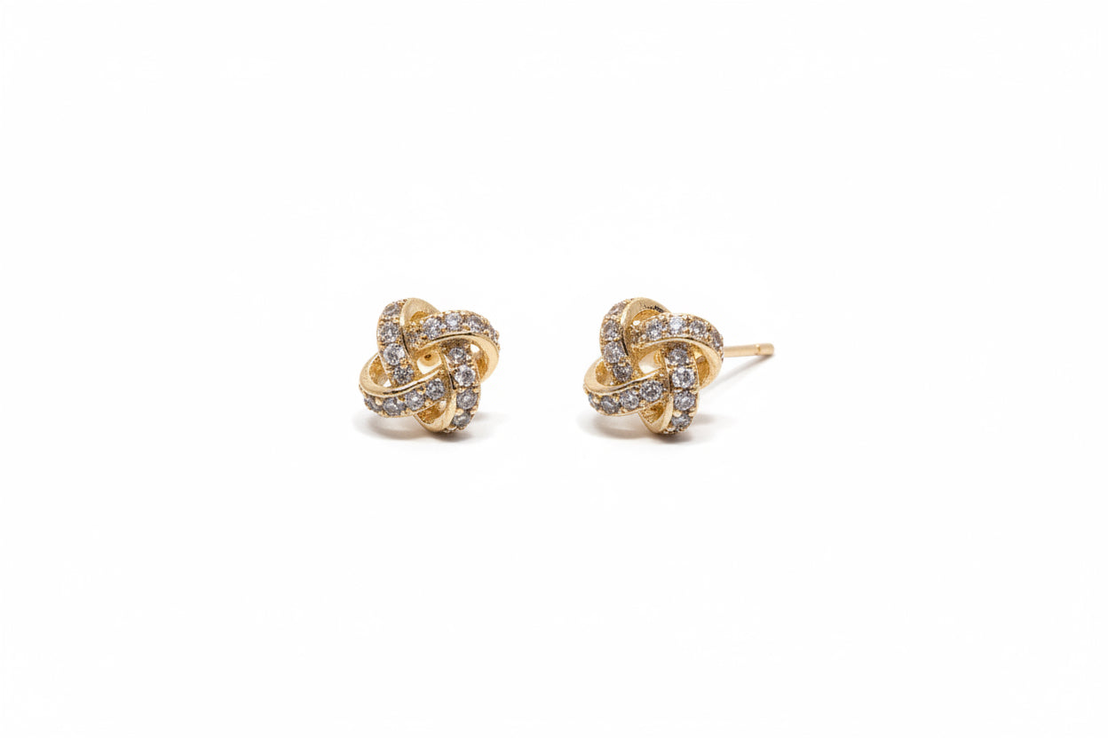 Gold Knot Love Earrings