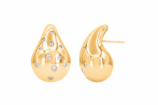 14k Gold Dipped Teardrop Earrings