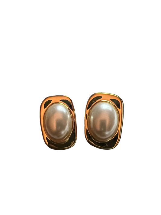 Vintage Monet Faux Pearl Earrings