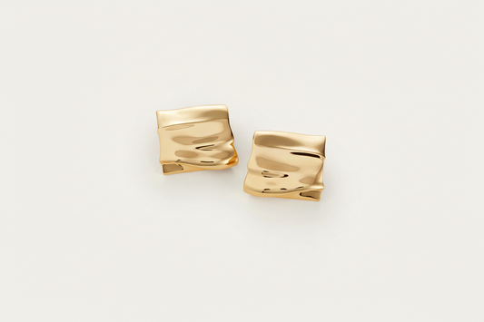 Gold tone square Earrings