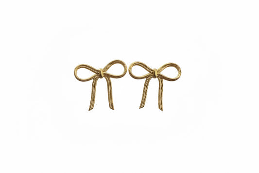 Harringbone Bow Earrings