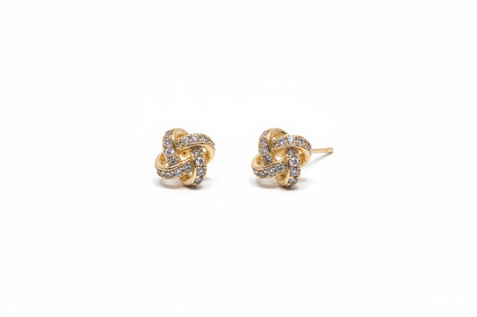 Gold Knot Love Earrings