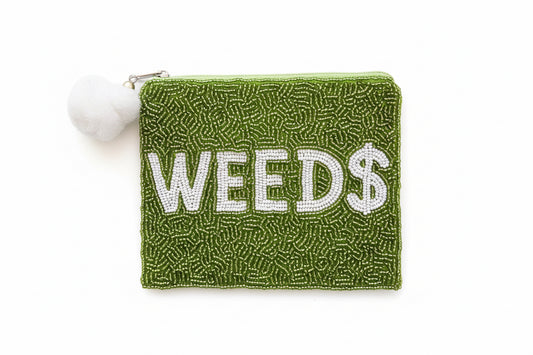 Beaded Coin Purse, Green